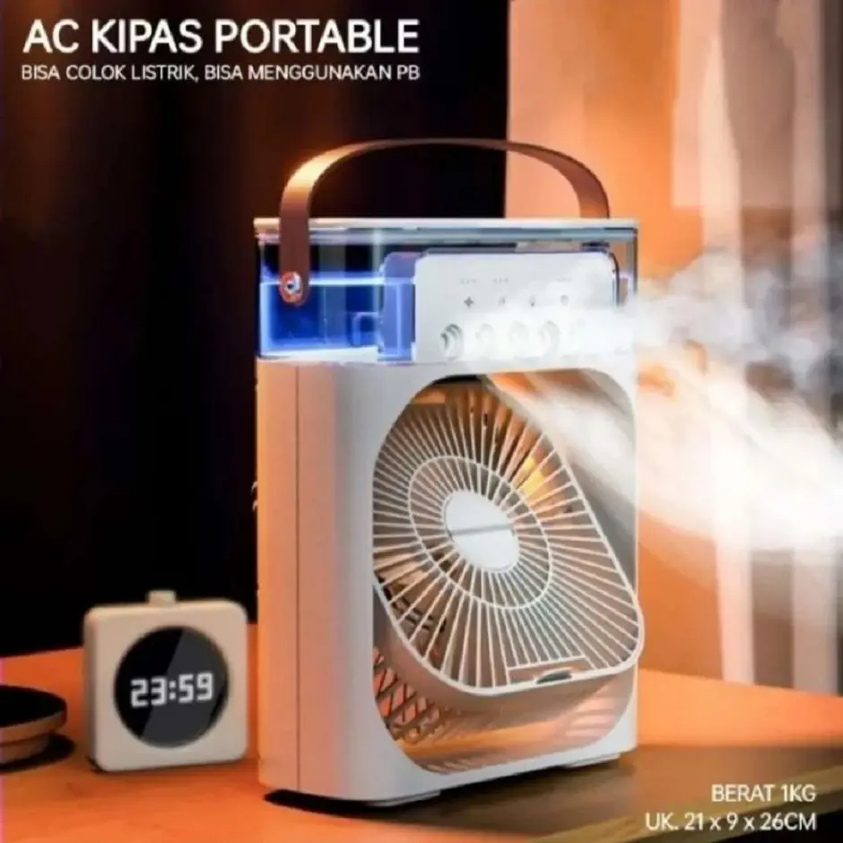 پنکه رومیزی مدل مه پاش mini cooling fan سایز کوچک سفید