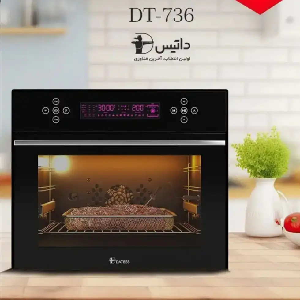 ماکرو فر داتیس مدل DT-736/فر برقی رو میزی/فربرقی/ماکروفر/سرخکن رژیمی/سرخ کن رژیمی/فر روکار/datees