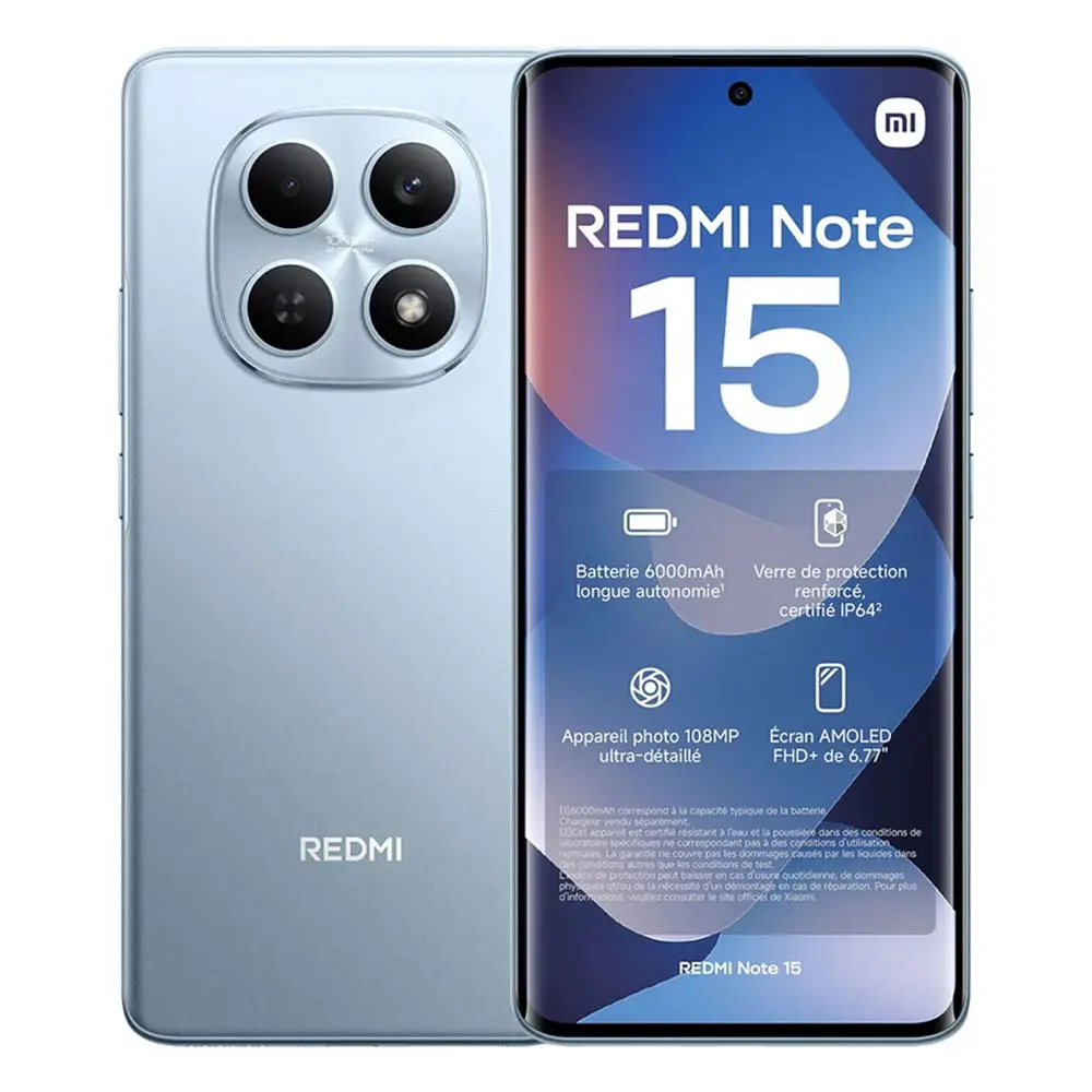 گوشی موبایل شیائومی مدل Redmi Note 15 4G دو سیم کارت ظرفیت 256 گیگابایت و رم 8 گیگابایت ابی