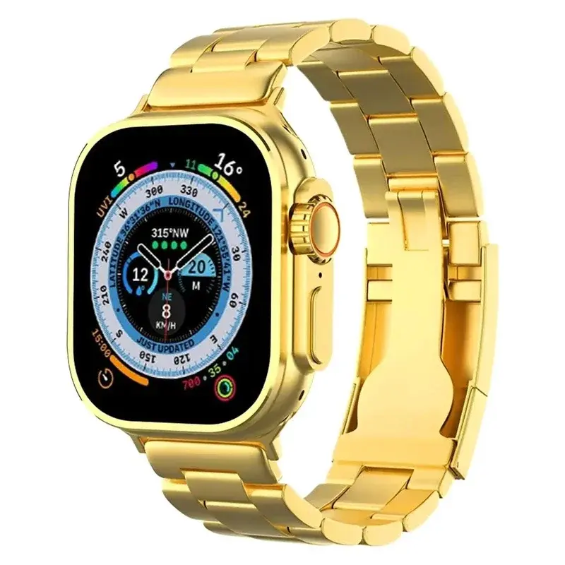 ساعت هوشمند 42mm گلد (طلایی) 3 بند اصل رنگ ثابت لاکچری