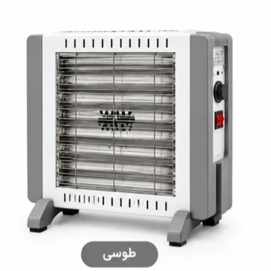 بخاری برقی هوم استید6 المنت سفید مشکی