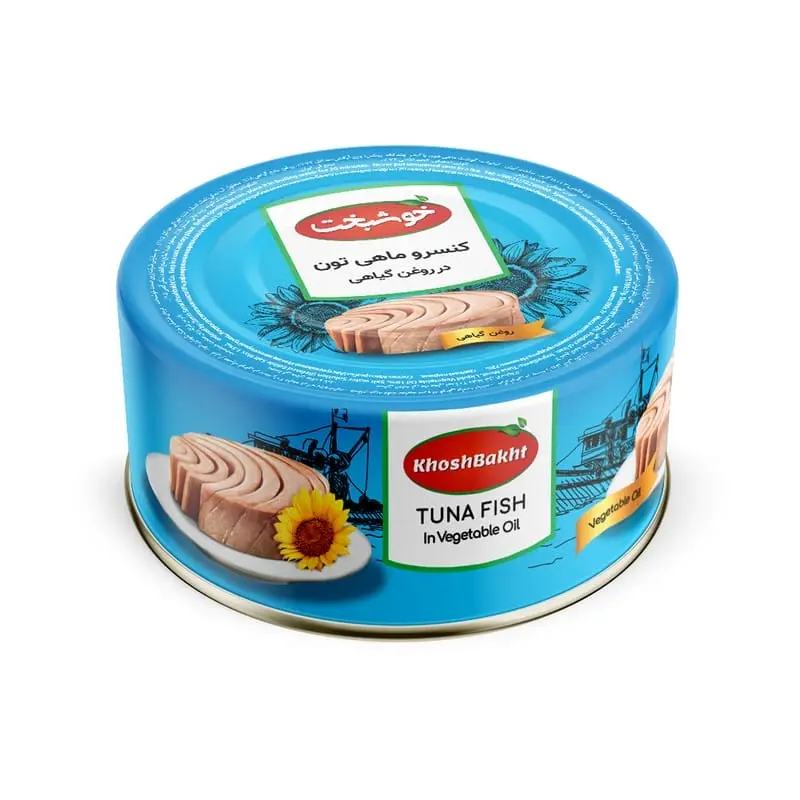 کنسرو ماهی تون در روغن گیاهی خوشبخت 180 گرم - 2 عددی