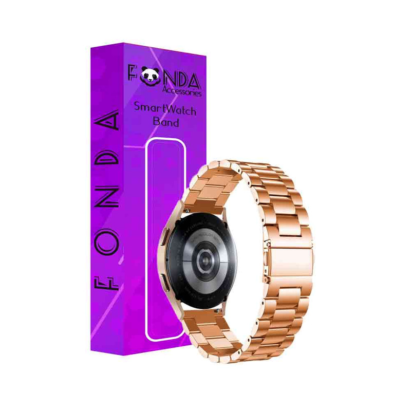 بند فوندا پلاس مدل 3B-22 مناسب برای ساعت هوشمند سامسونگ Galaxy watch 46 رز گلد