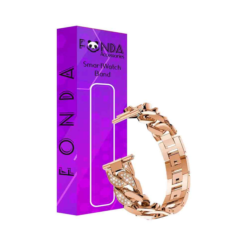بند فوندا پلاس مدل KN-20 مناسب برای ساعت هوشمند شیائومی BIP U pro رز گلد