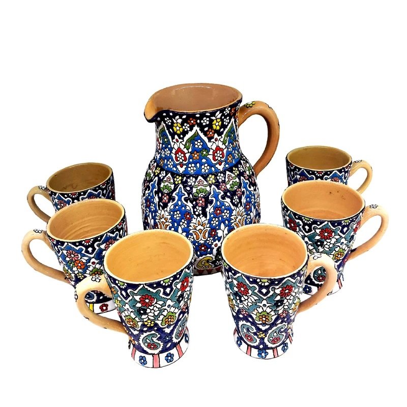 سرویس پارچ و لیوان 7 پارچه کد 559 چند رنگ گارانتی 6 ماهه تاپیکو سرویس