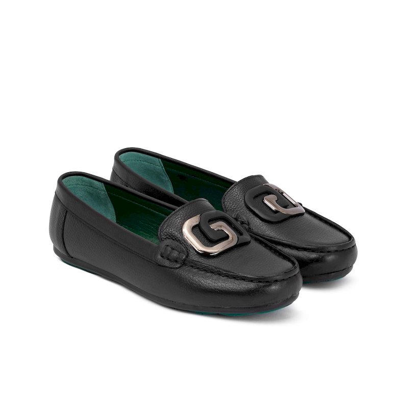 تصویر کفش زنانه چرمی شیما مدل کالج 805 HL مشکی 