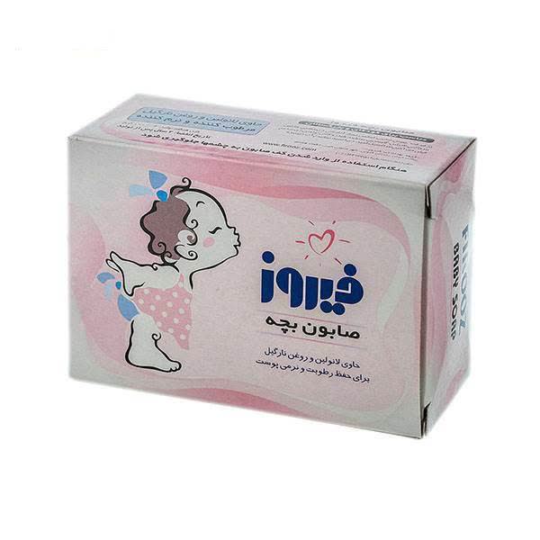 صابون ‌کودک فیروز (Firooz) حاوی لانولین و روغن نارگیل وزن 100 گرم
