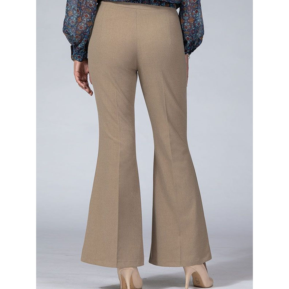 برنس شلوار زنانه مدل شلوار زنانه پارچه ای بزیاق دمپاگشاد زیپ پهلو کلاسیک آدلیا بُرنُس
