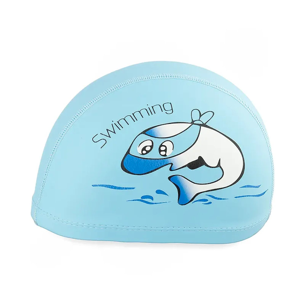 کلاه شنا بچه گانه 01 PU - YONGBO HMK آبی روشن