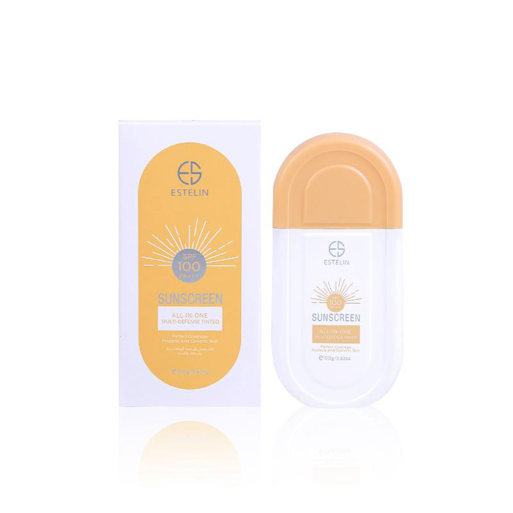 کرم ضد آفتاب رنگی استلین SPF100 وزن 100 گرم