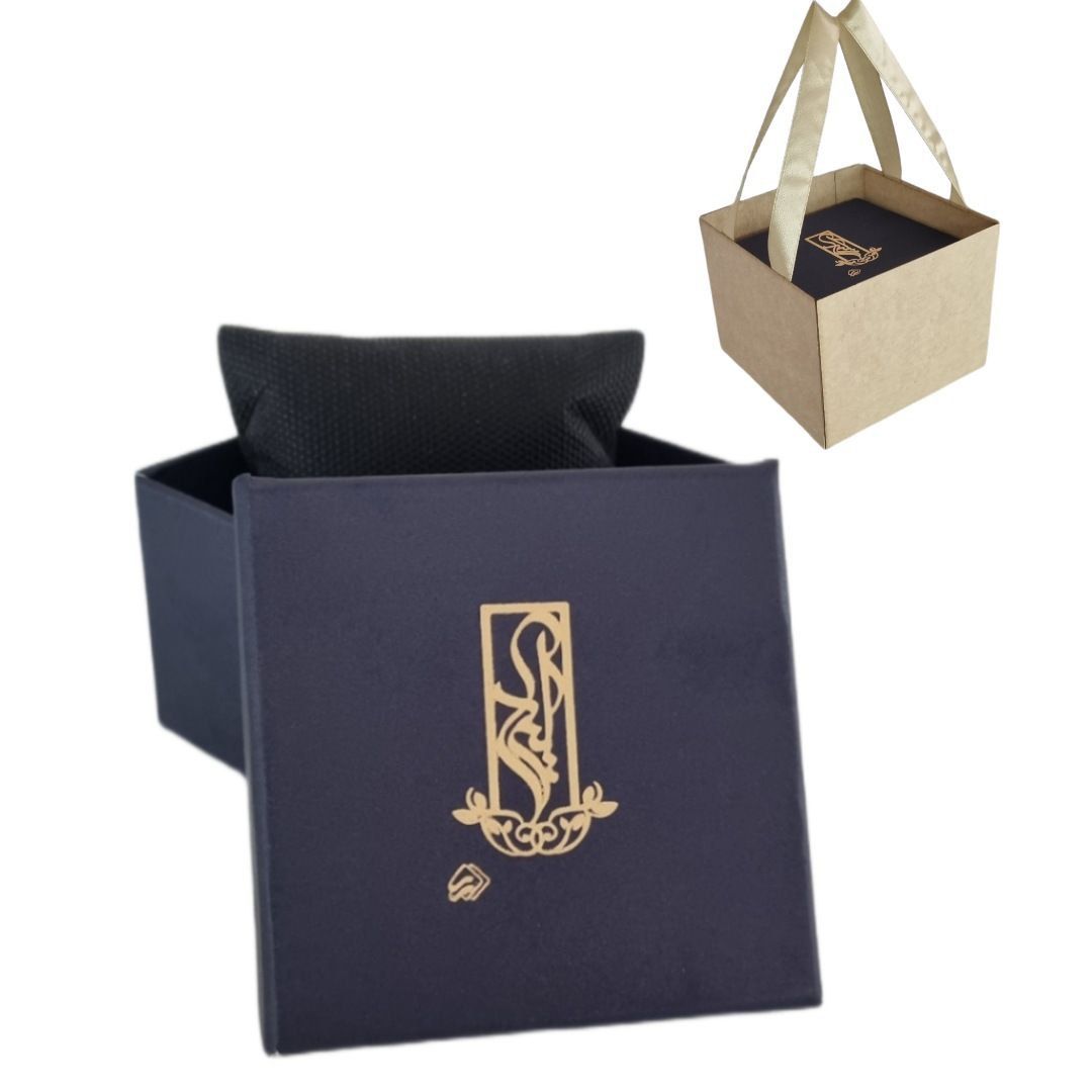 دستبند چرم و طلا 18 عیار اسم کیوان 202010 برند لیردا | مشکی | 0.250