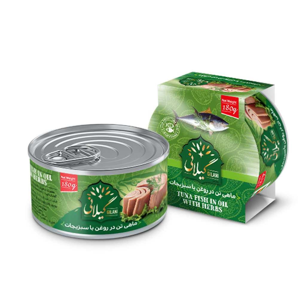 ماهی تن در روغن با سبزیجات 180 گرمی