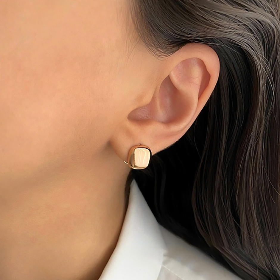 گواشواره حلقه ای گوشواره آیینه ای اسکوار ژوپینگ
