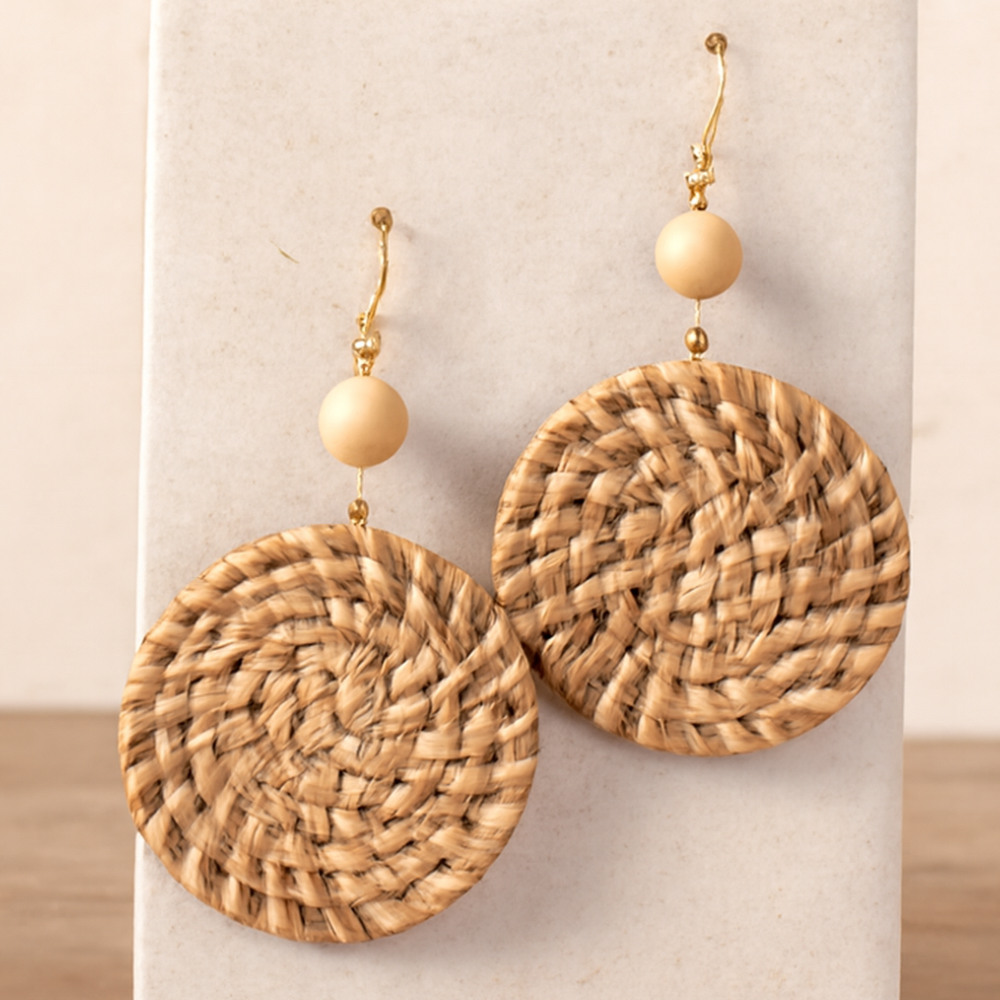 گوشواره آویز حصیری