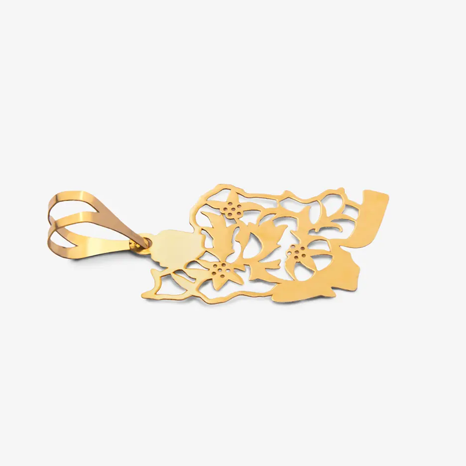 آویز گردنبند طلا 18 عیار زنانه گالری طلای مهر طرح ایران MM2166 1.300