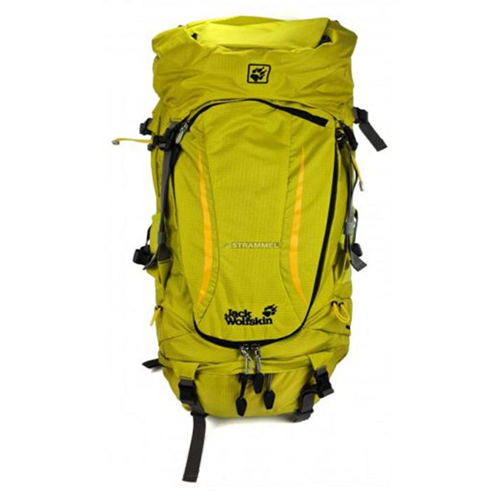 کوله پشتی اورجینال جک ولفسکین مدل Highland Trail 50L زرد
