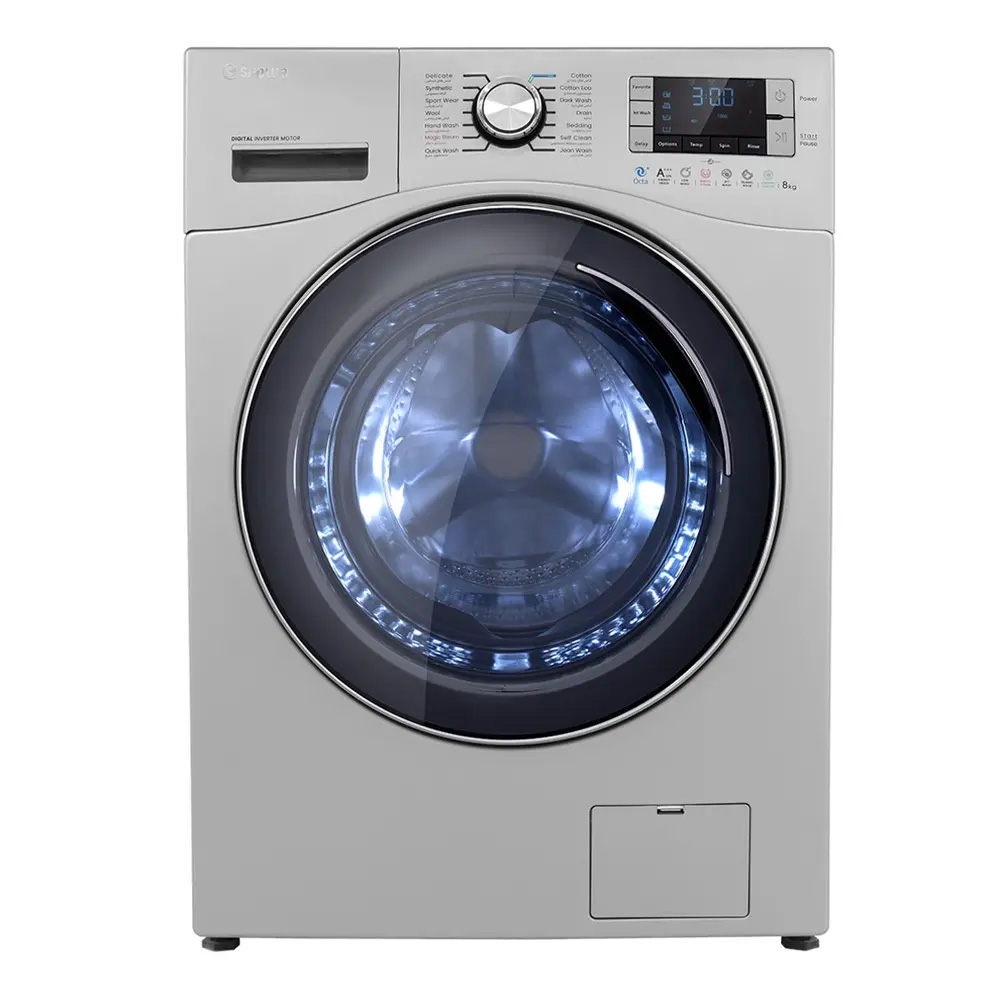 ماشین لباسشویی اسنوا مدل ماشین لباسشویی اسنوا سری اکتا 8 کیلویی مدل SWM-D80 ظرفیت 8 کیلوگرم