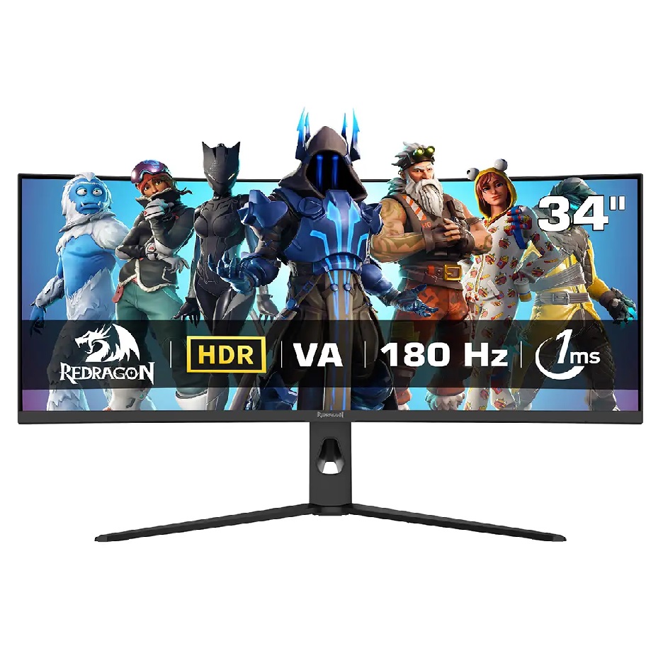 مانیتور ردراگون مانیتور مخصوص بازی 34 3440x1440 مانیتور گیمینگ 34 اینچ خمیده ردراگون GMQ3418RVC مشکی