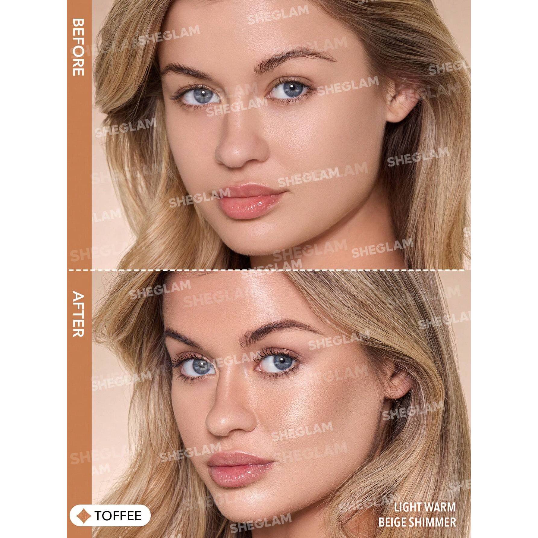 برنزر مایع شیمر (اکلیلی) شیگلم sun beam رنگ Toffe