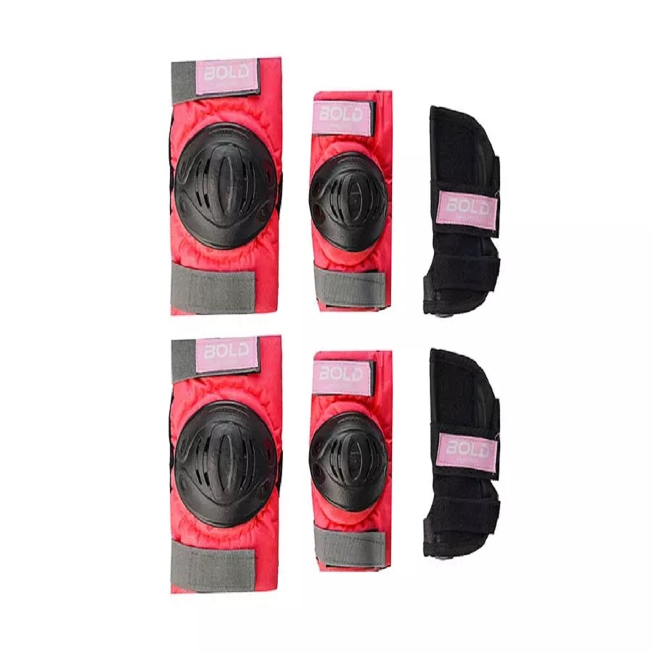 ست لوازم ایمنی اسکیت برند Bold رنگ قرمز M