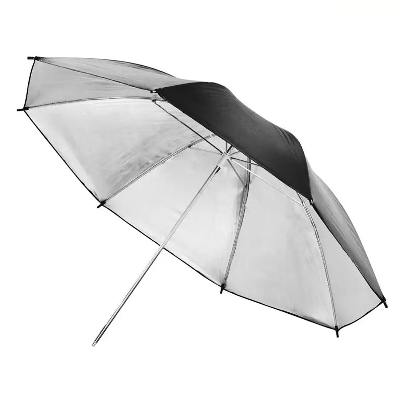 چتر نقره ای بازتابی دو لایه – به همراه ملایم کننده دریم لایت Dream Light Umbrella 90 cm/silver