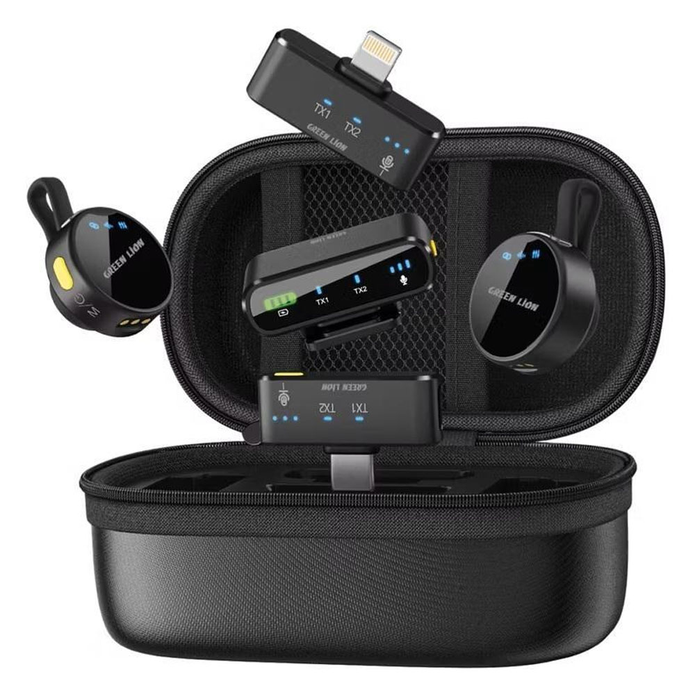 میکروفون میکروفون یقه ای  بی سیم گرین لاین مدل میکروفون بی‌سیم یقه‌ای گرین لاین مدل GM-85X سه کاره 24 ماه گارانتی  (ضمانت اصالت کالا) با 24 ماه گارانتی شرکتی( با ضمانت اصالت کالا)