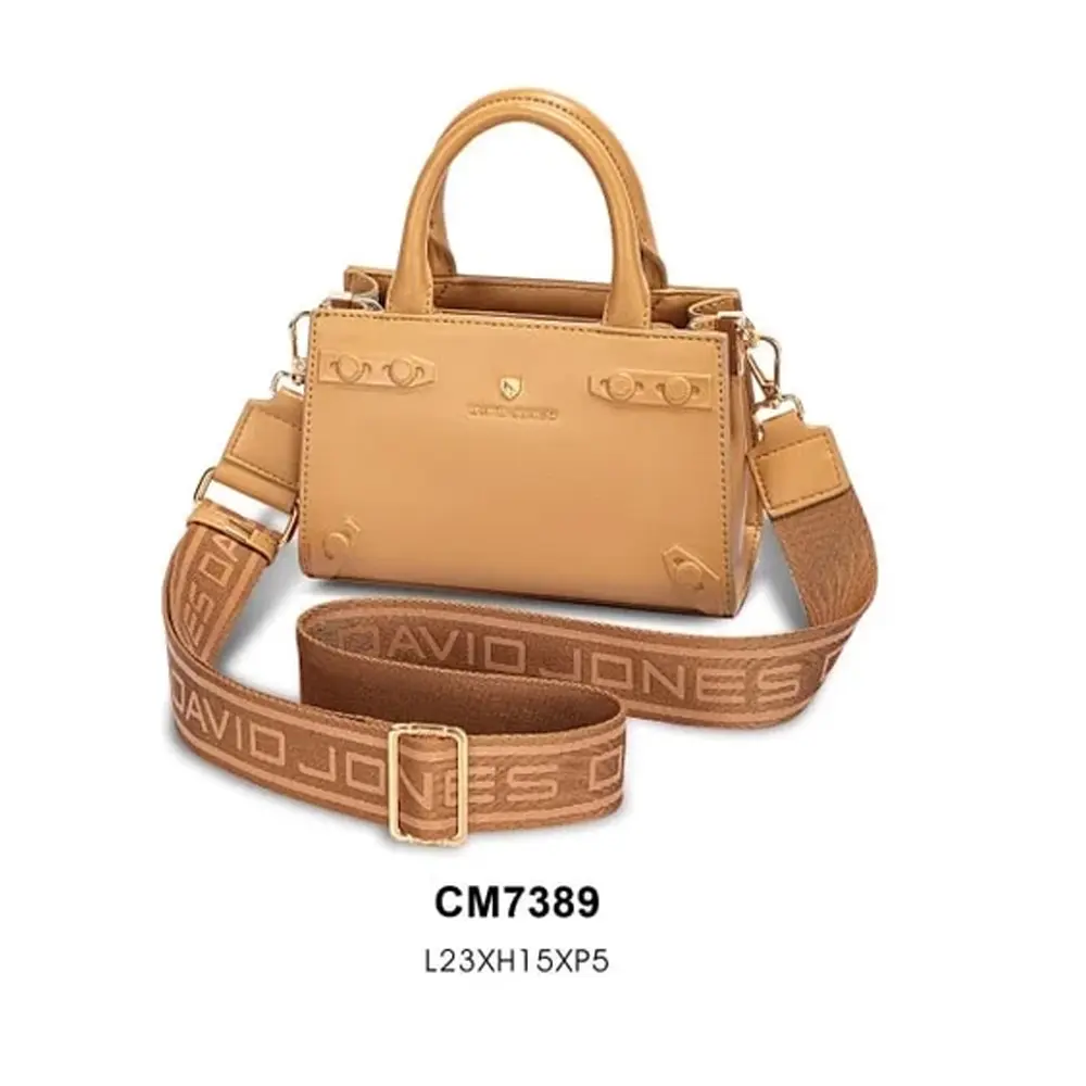 کیف دوشی زنانه دیوید جونز مدل David Jones CM7389 شتری