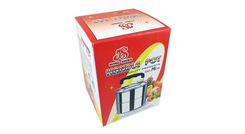 ظرف غذای استیل دو طبقه هندل پات handle pot وارداتی