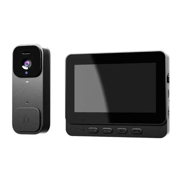 زنگ درب تصویری هوشمند بی سیم با مانیتور 4.3 اینچی مدل X7