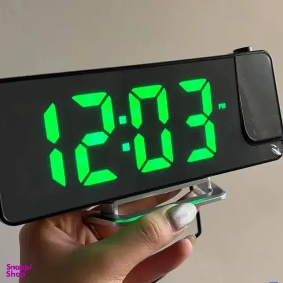 ساعت رومیزی دیجیتال مدل پروژکتوری کد 02 نمایشگر قرمز